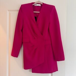 Zara Fuchsia Blazer Mini Dress
